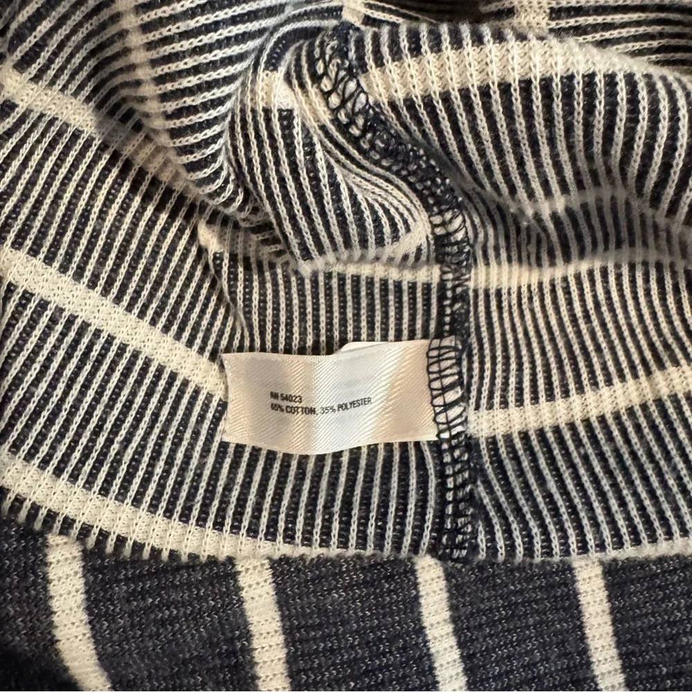 GAP Kids Boys 6-7 Navy White Striped Thermal‎ Waffle Knit Shirt EUC